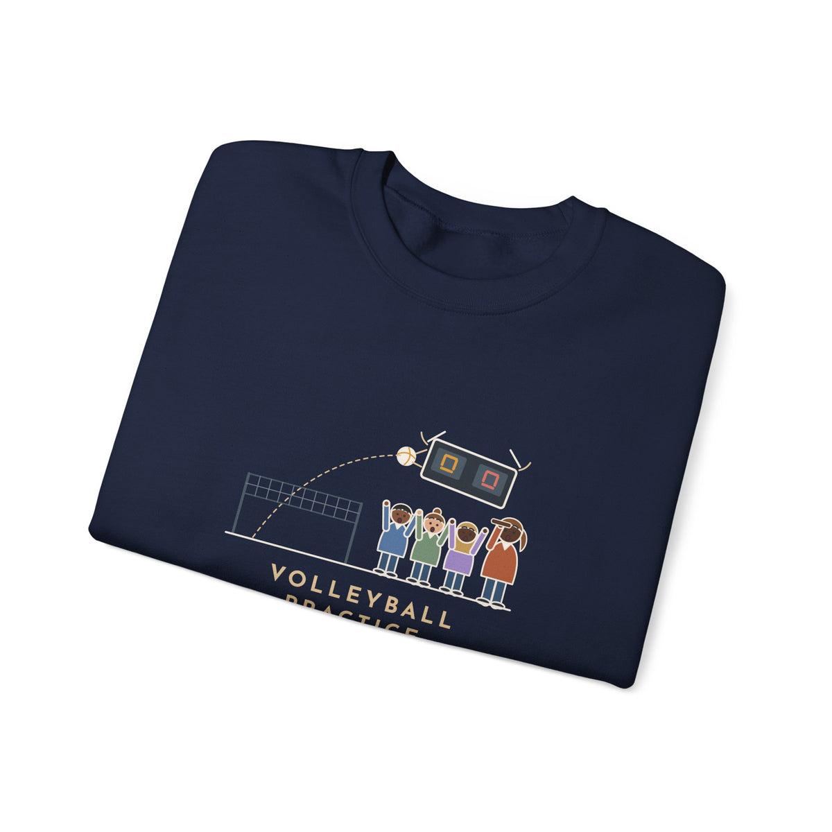 Volleyball Coach Sweatshirt, Forty Serves at Practice, The Best One Hit the Scoreboard, Funny Gym Practice Crewneck