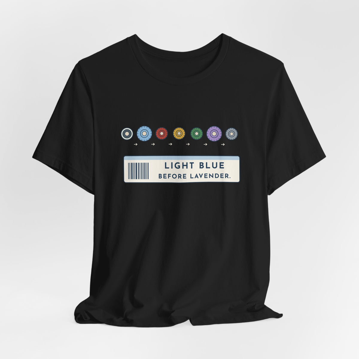 Phlebotomist T-Shirt - Light Blue Before Lavender Order of Draw Tee