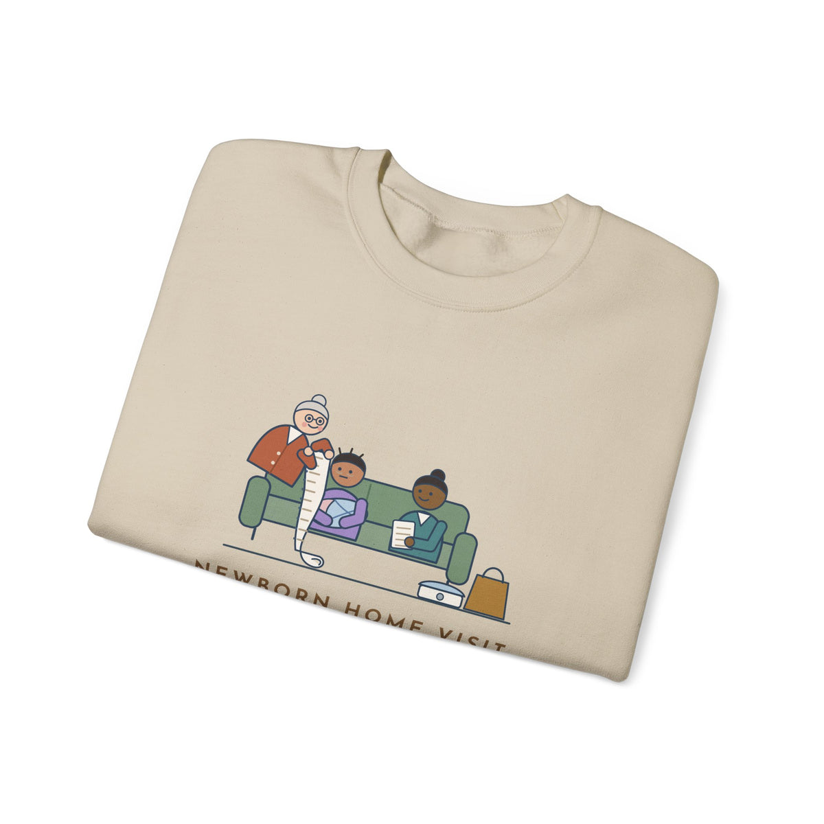 Public Health Nurse Crewneck Sweatshirt - Newborn Home Visit Grandma Questions Gift
