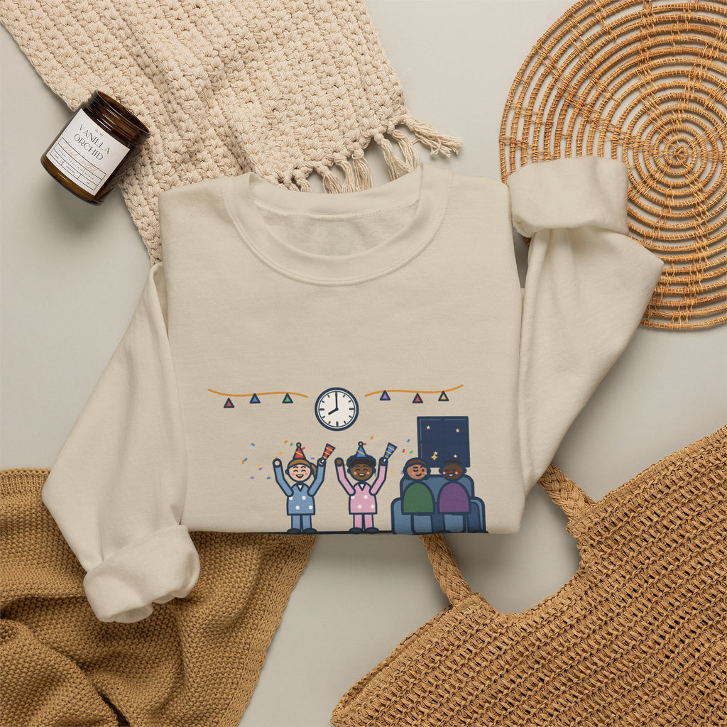 New Year's Eve Sweatshirt, With Little Kids, Counted Down at 8:00 and Called It Midnight, Funny Early Countdown Crewneck