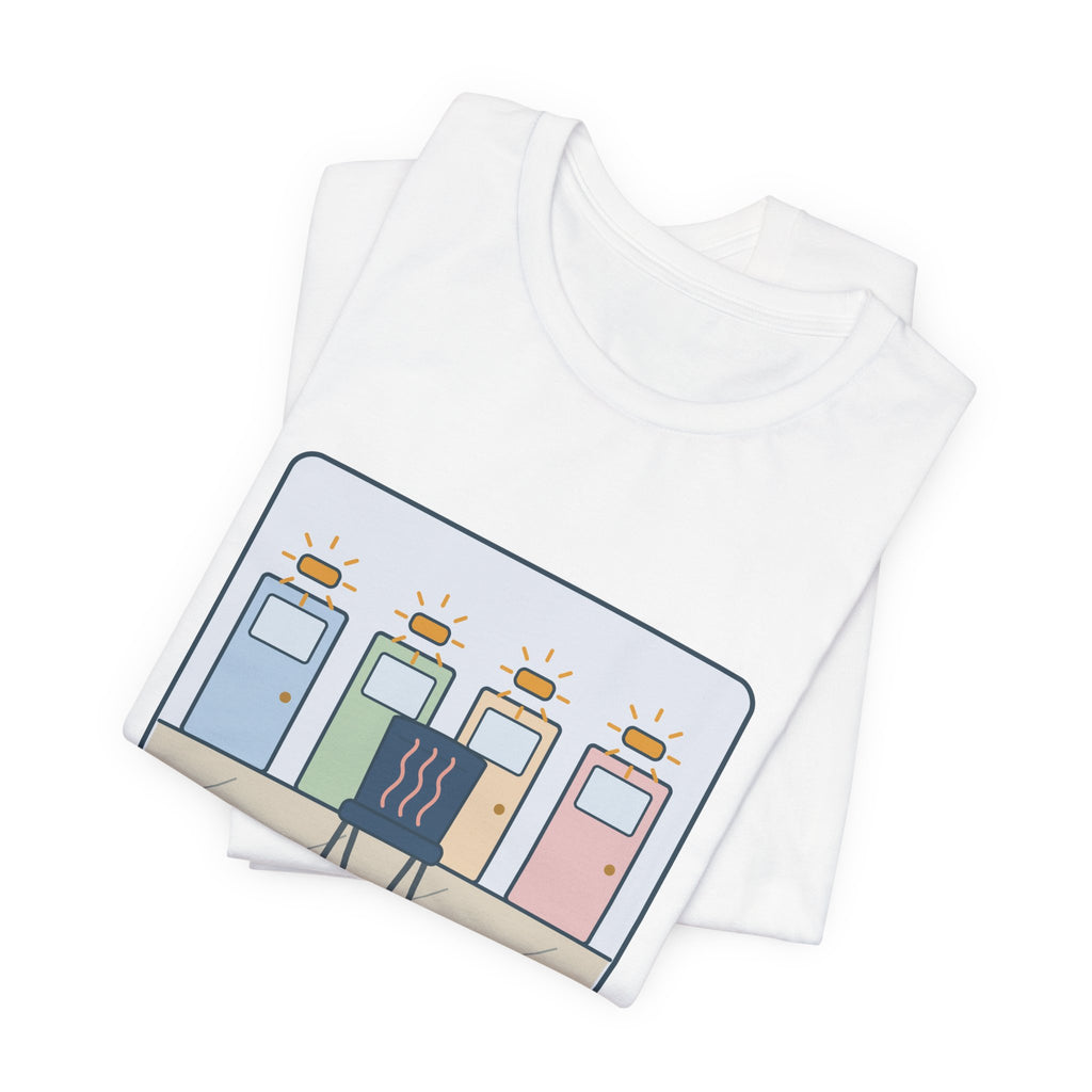Certified Nursing Assistant T-Shirt - The Call Light Knows When I Sit. Funny Nurse Aide Tee