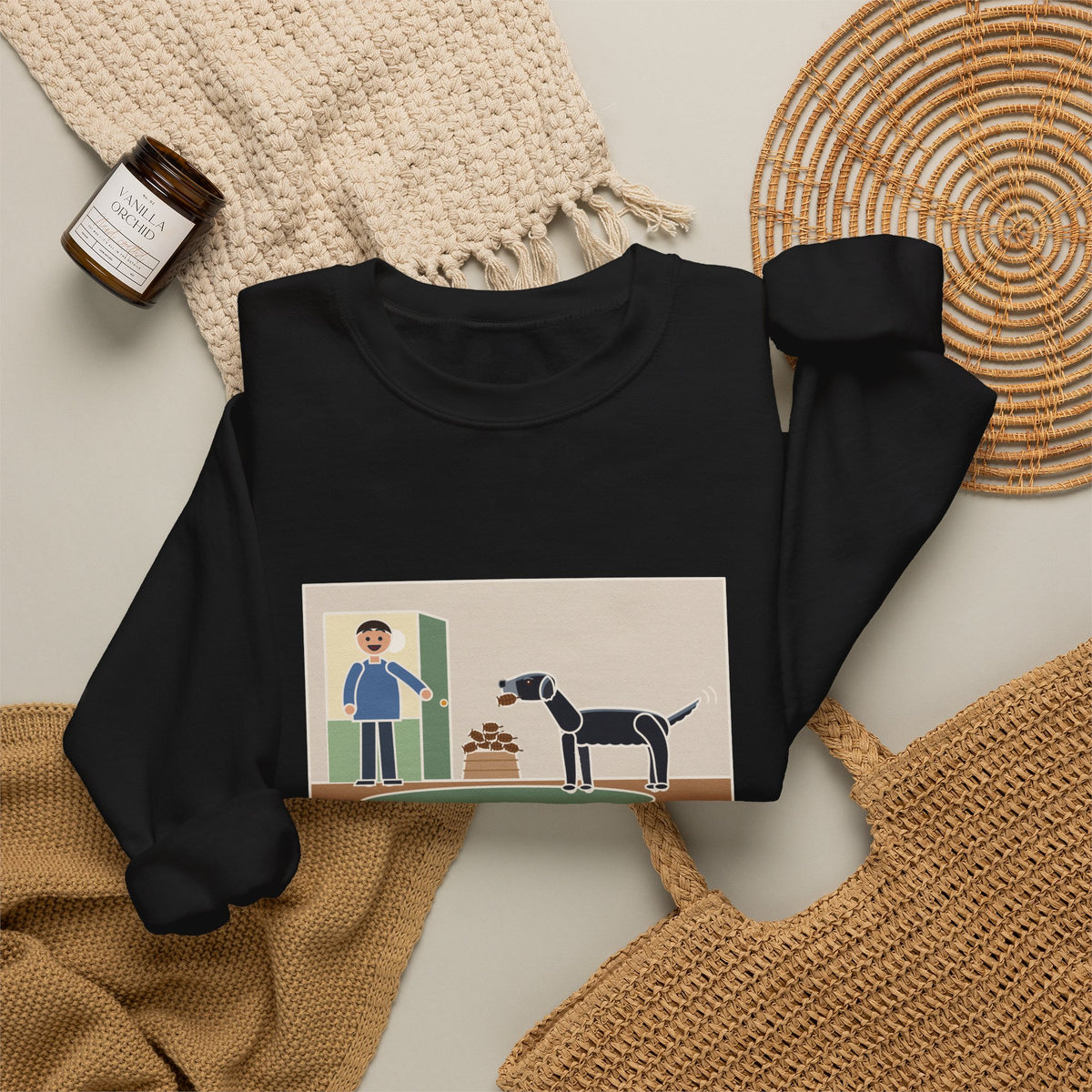 Flat-Coated Retriever Sweatshirt, Turned Ten This Year, Still Brings a Pinecone to the Door Every Time, Funny Homecoming Crewneck
