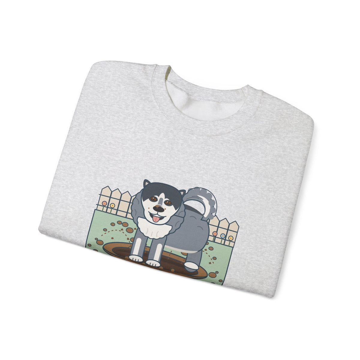 Alaskan Malamute Crewneck Sweatshirt - Malamute-Sized Backyard Crater Dog Owner Gift