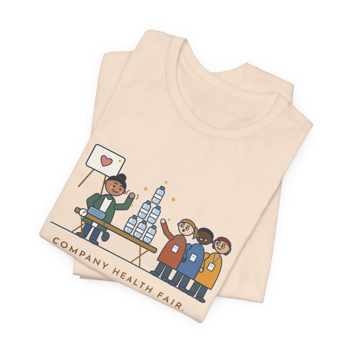 Corporate Wellness Nurse T-Shirt - Company Health Fair, the Line Was for the Free Water Bottle
