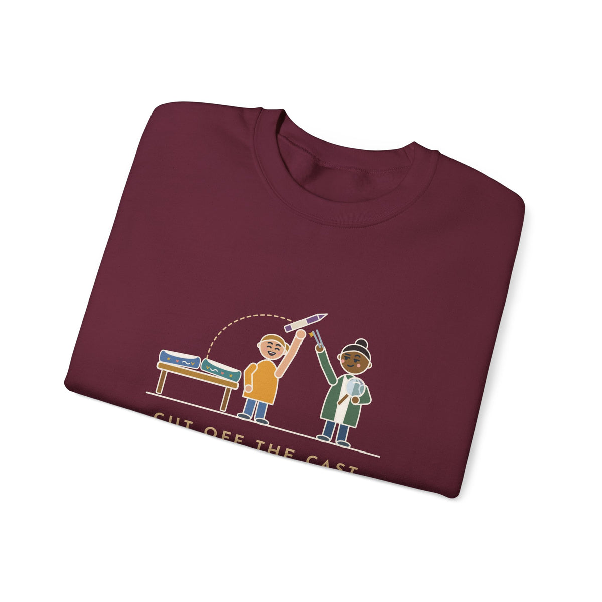 Cast Clinic Nurse Crewneck Sweatshirt - Missing Crayon Found Inside the Cast Nurse Gift