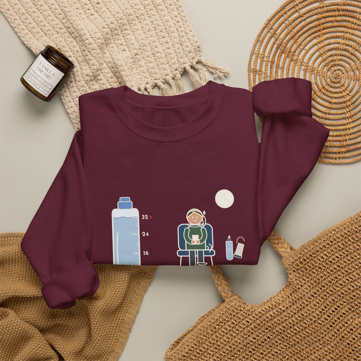 Ultrasound Tech Crewneck Sweatshirt - Drink 32 Ounces. Now Hold It Until I Call You.