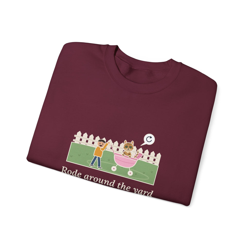 Australian Mist Cat Crewneck Sweatshirt - Rode Around the Yard in the Doll Stroller