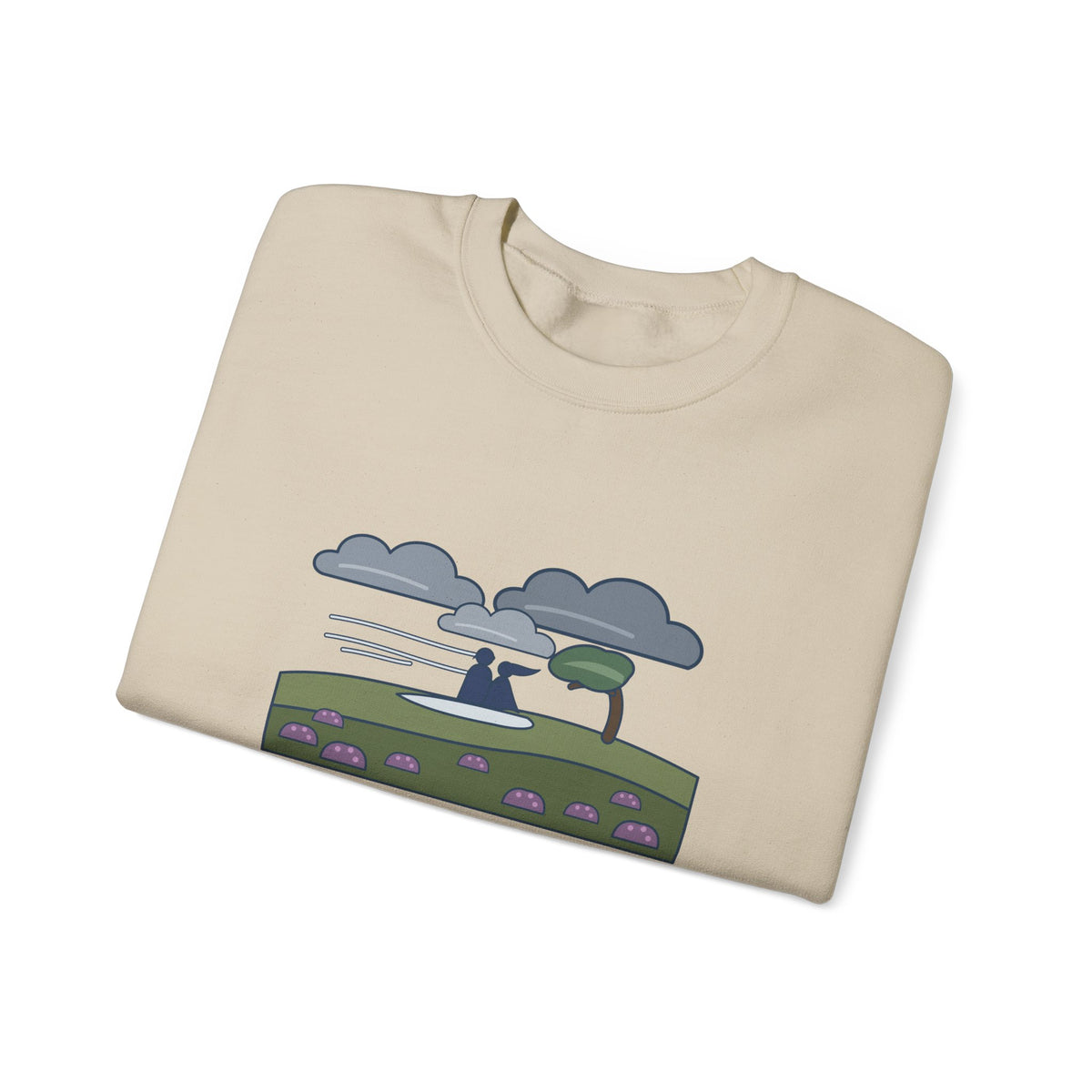 He's More Myself Than I Am Sweatshirt, Love Emily Brontë Quote Crewneck with Stormy Moor