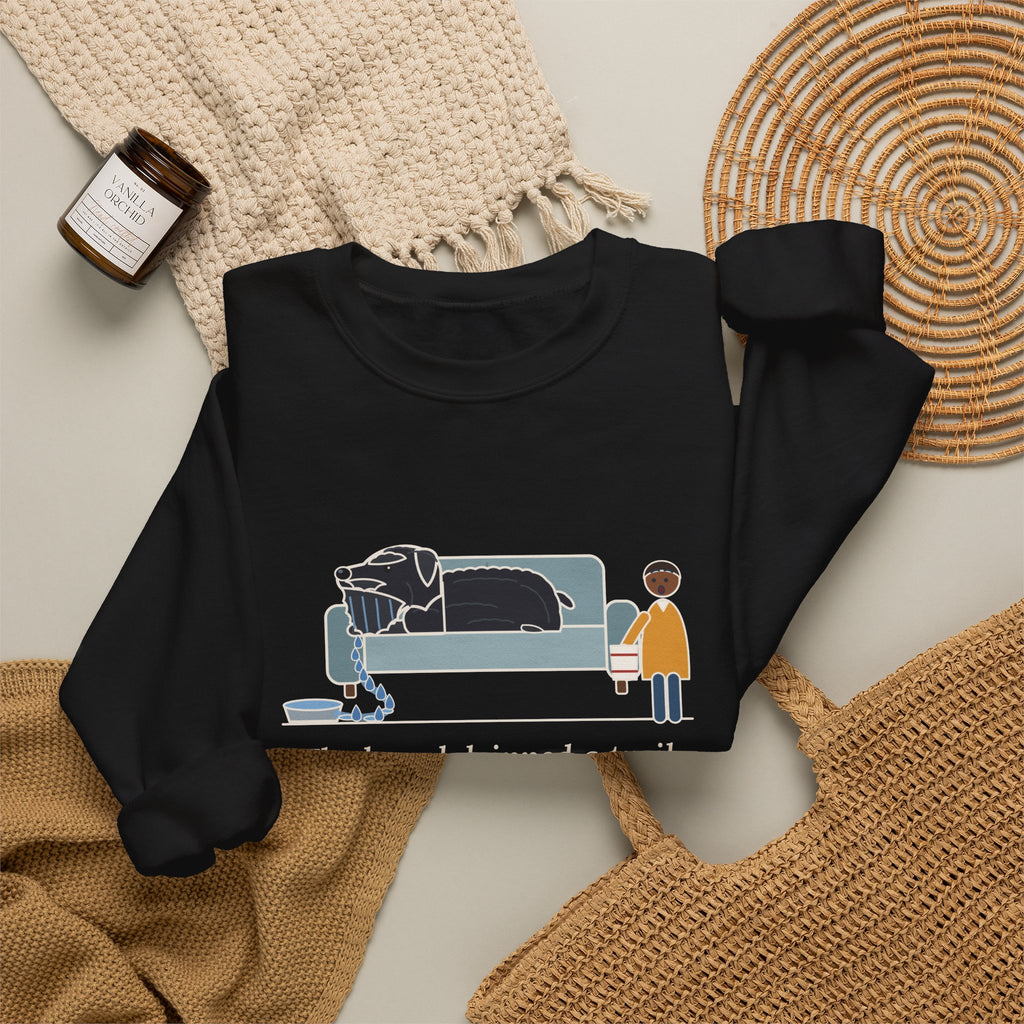 Bouvier des Flandres Crewneck Sweatshirt - Beard Dripped a Trail From the Water Bowl to the Couch