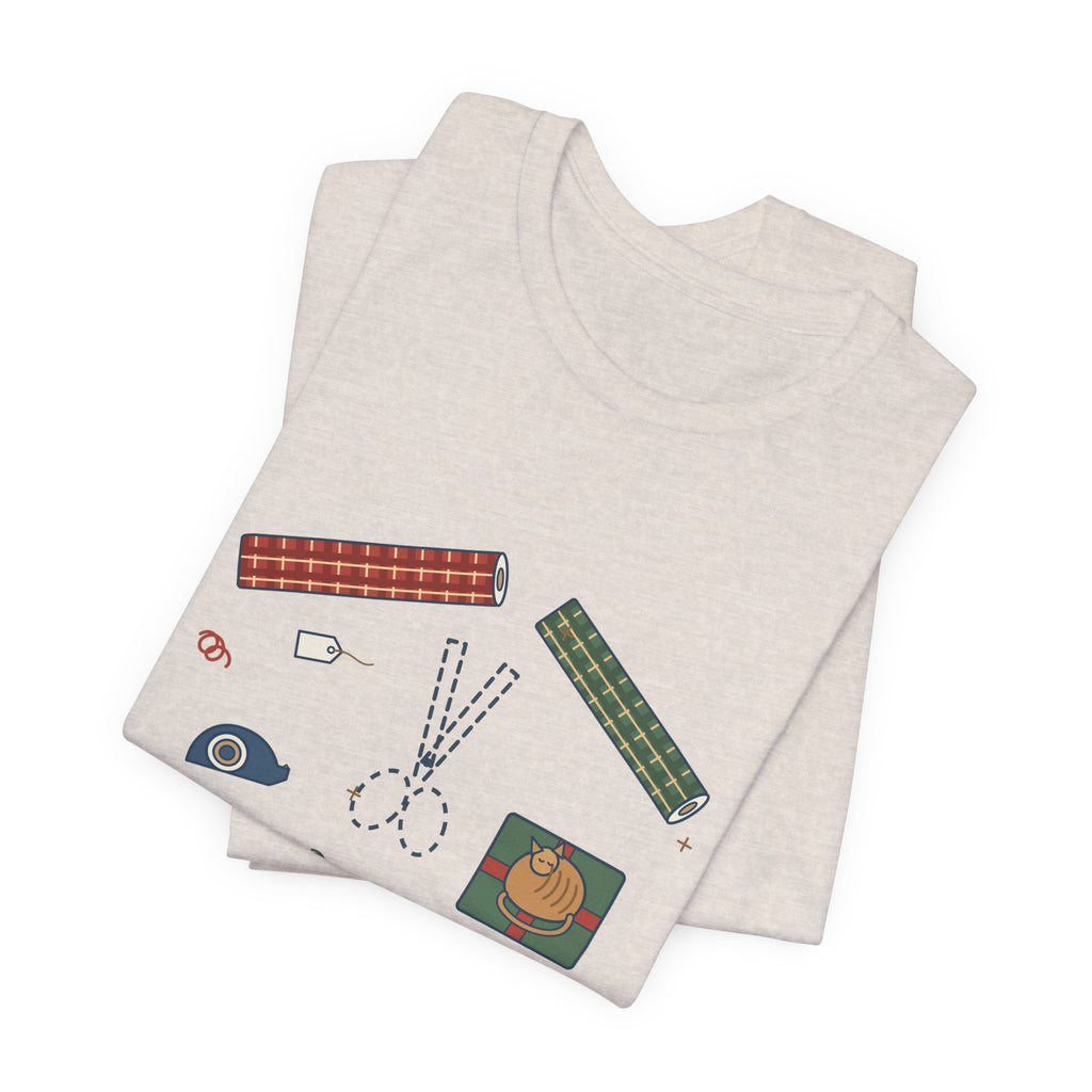 Funny Christmas T-Shirt - Who Has the Scissors? Gift Wrapping Tee