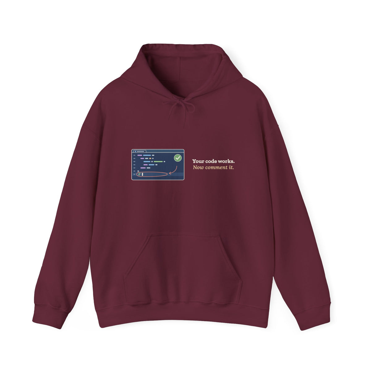 Computer Science Teacher Hoodie - Your Code Works. Now Comment It. Coding Teacher Gift