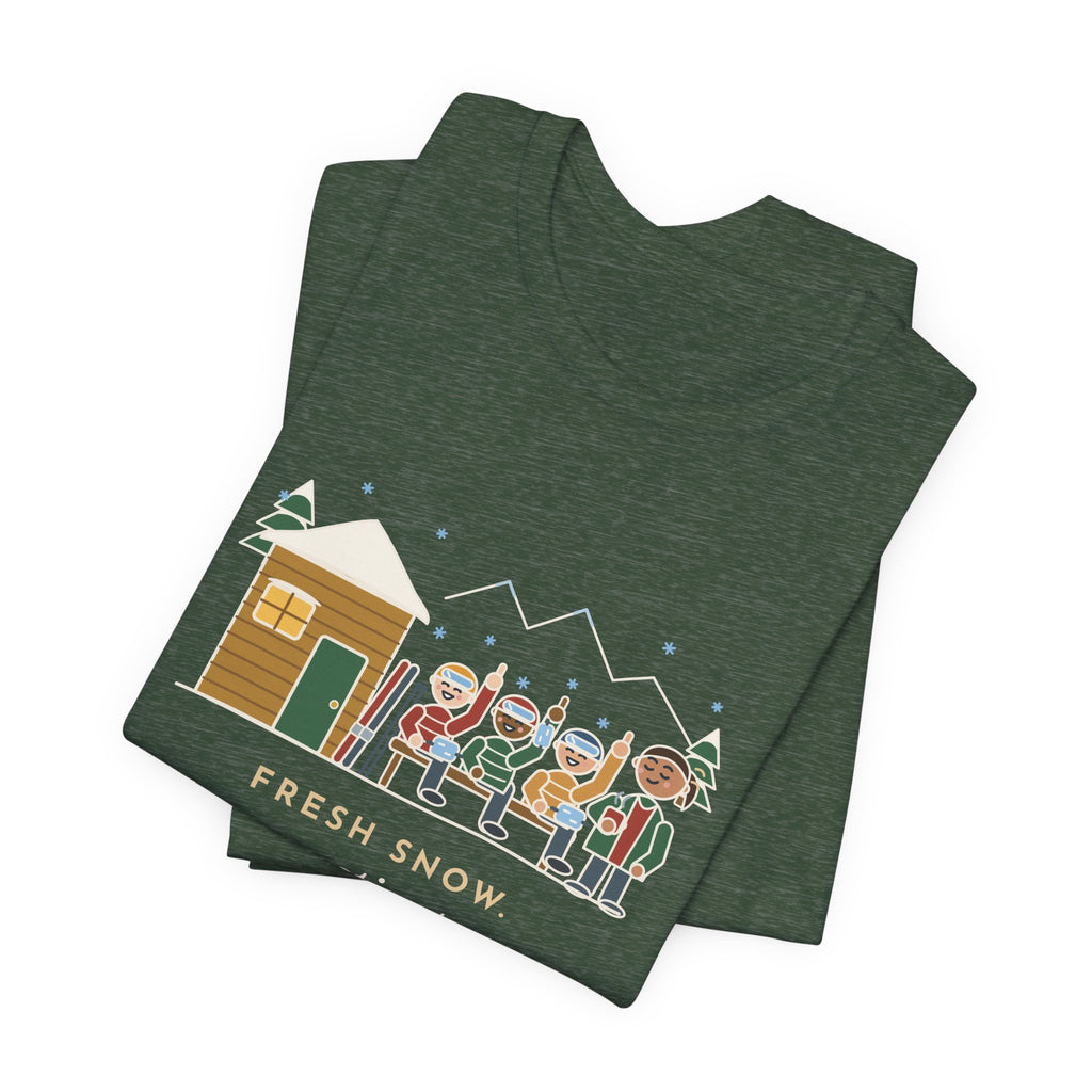 Ski Resort Clinic Nurse T-Shirt - Fresh Snow, Every Patient Says It Was the Last Run