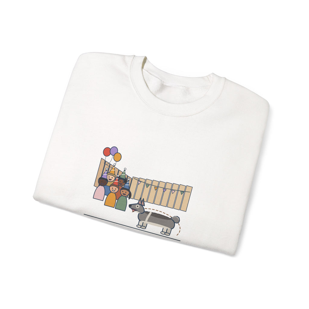 Swedish Vallhund Crewneck Sweatshirt - Herded the Birthday Party Into One Corner