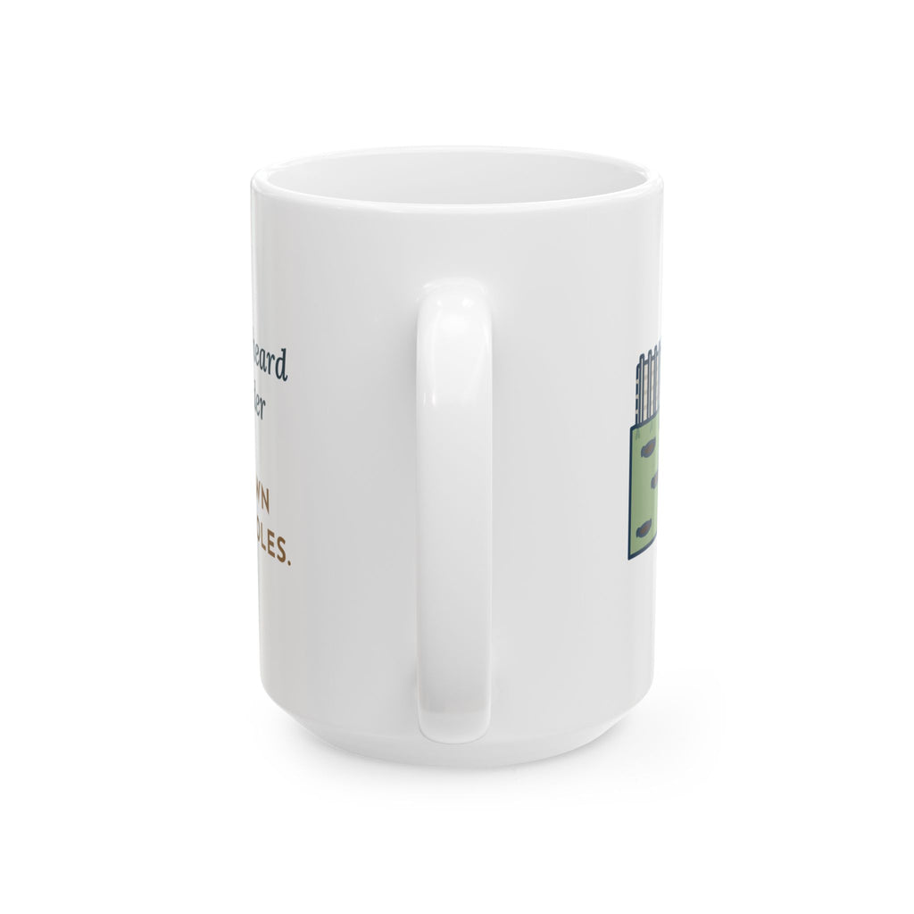 Large Border Terrier Mug 15oz - Dug Twelve Holes After One Mole