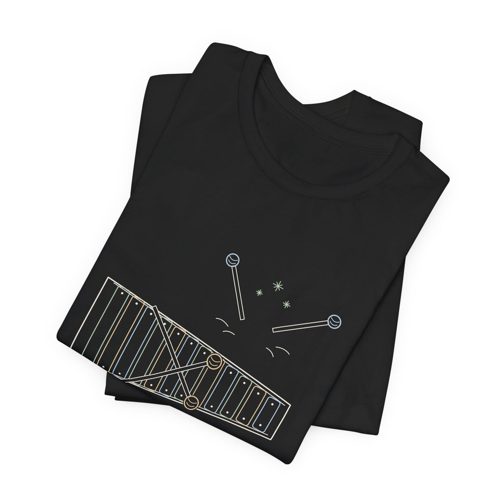 Elementary Music Teacher T-Shirt - Mallets Down, Eyes Up. Xylophone Classroom Tee