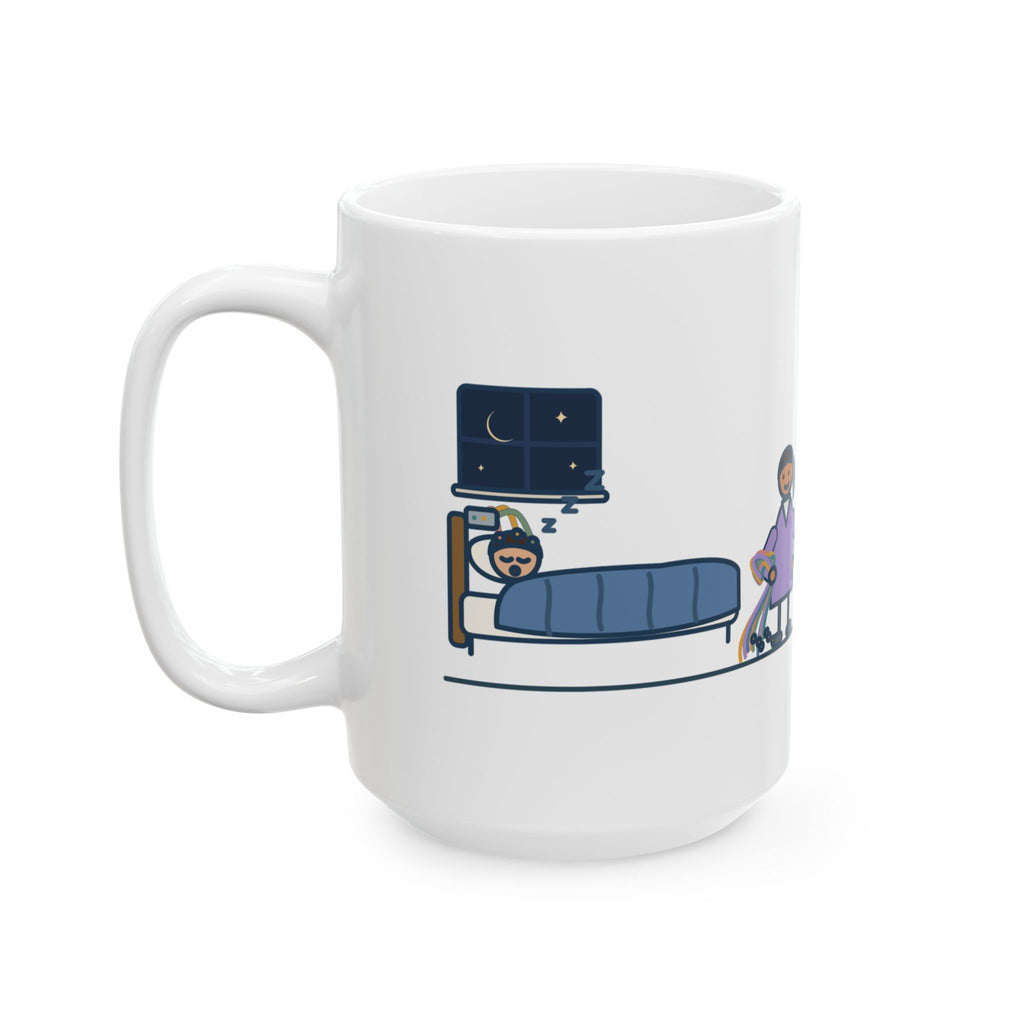 Large Sleep Lab Nurse Mug 15oz - Twenty-Two Wires. He Fell Asleep at Wire Three.