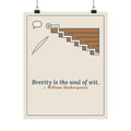 Shakespeare Quote Poster, Brevity Is the Soul of Wit, Literary Endless Scroll Wall Art