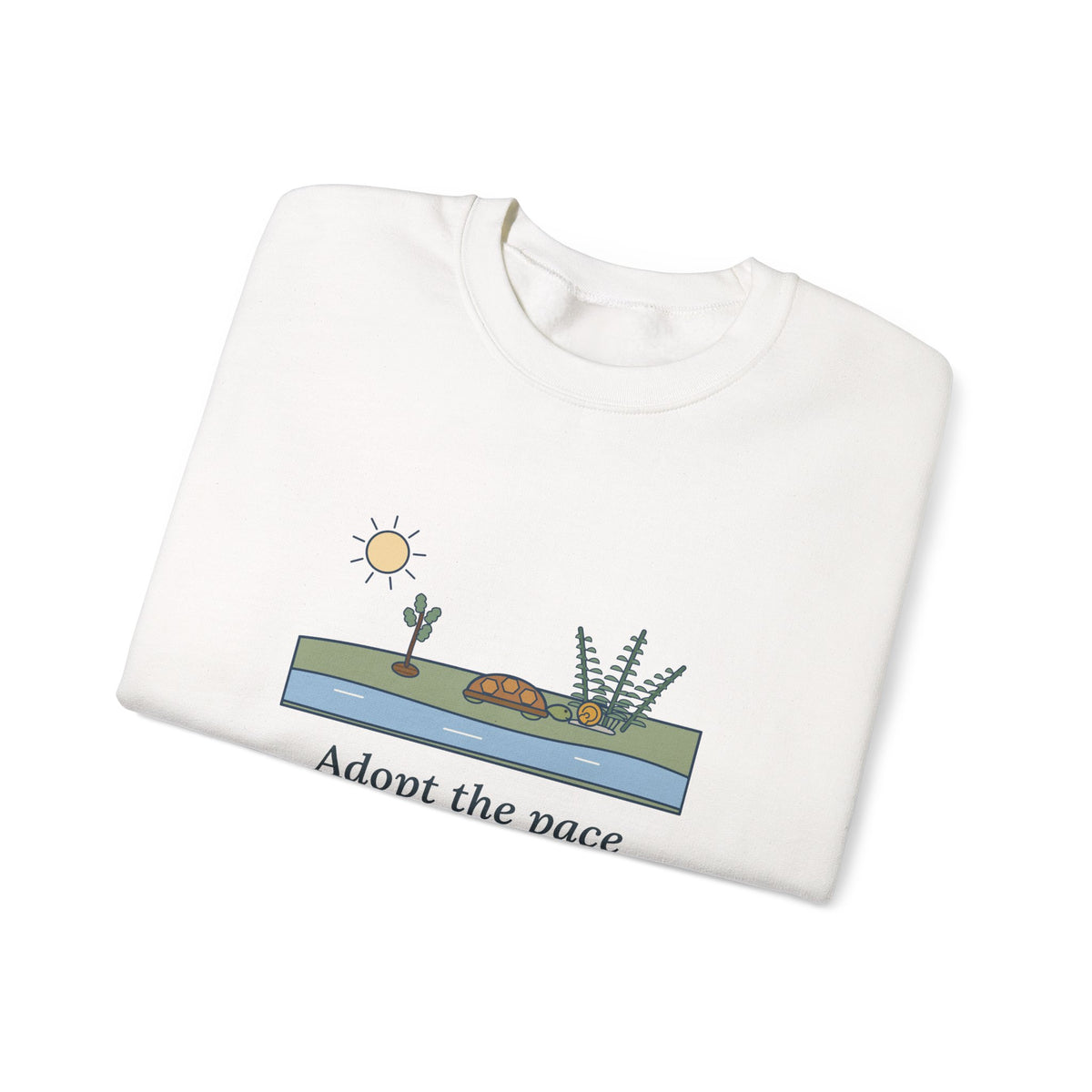Adopt the Pace of Nature, Her Secret Is Patience Sweatshirt, Nature Emerson Quote Crewneck with Tortoise and Snail