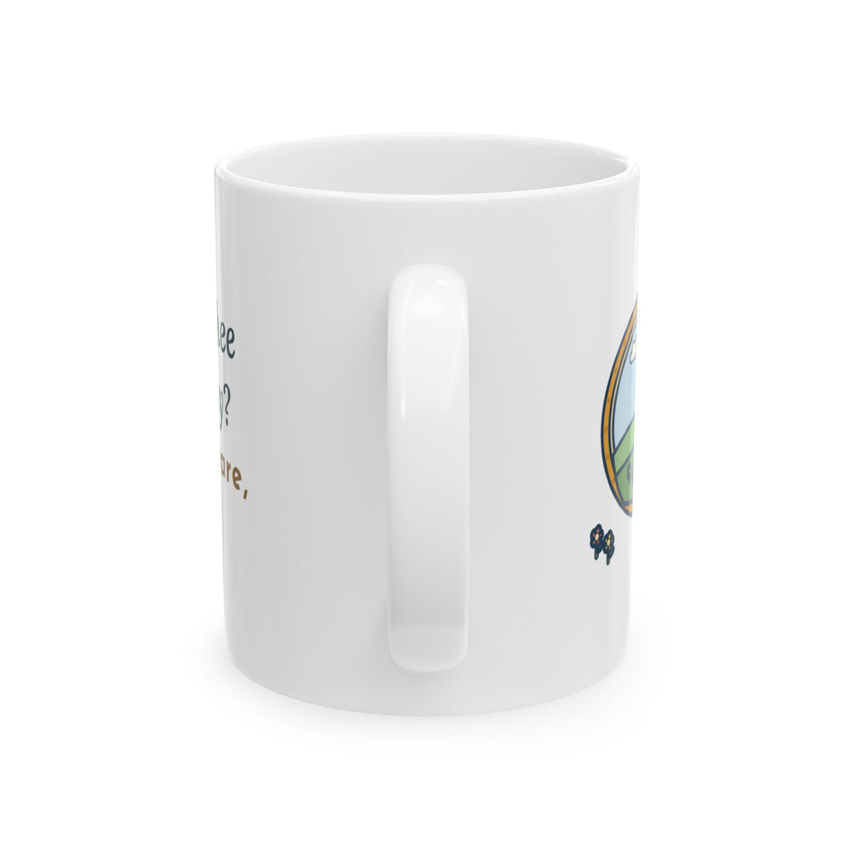 Shakespeare Quote Mug, Shall I Compare Thee to a Summer's Day, Love Framed Meadow Coffee Mug 11oz