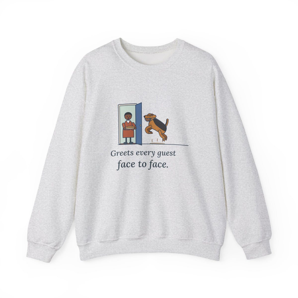 Airedale Terrier Crewneck Sweatshirt - Front Door Greeter Dog Lover Gift