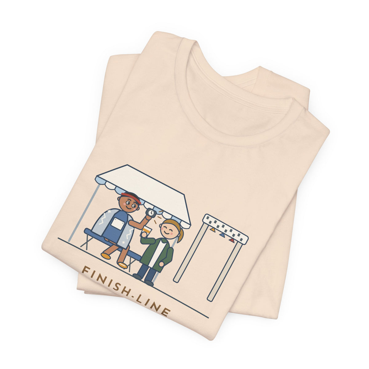 Marathon Medical Tent Nurse T-Shirt - He Asked About His Time First Finish Line Nurse Tee