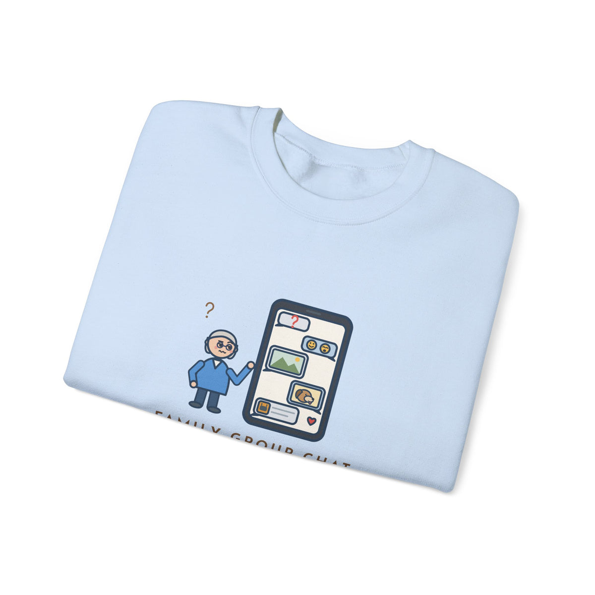 Mom Sweatshirt, Asked a Yes-or-No Question, Forty-Two Replies and Zero Answers, Funny Phone Thread Crewneck