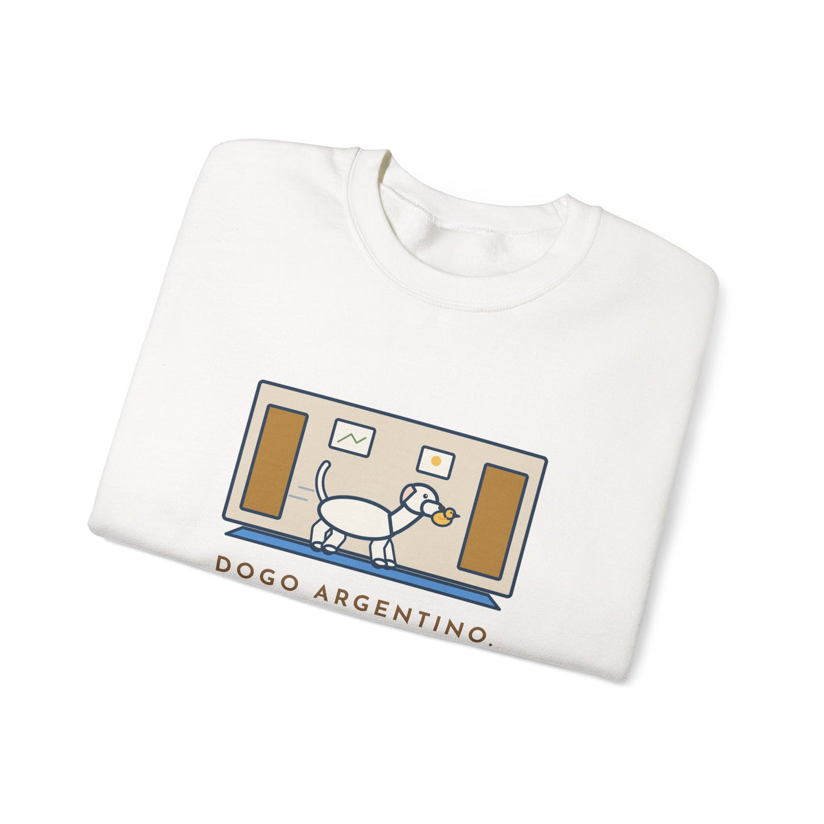 Dogo Argentino Sweatshirt, One Hundred Pounds, Carries His Stuffed Duck to Every Room, Funny Hallway Parade Crewneck
