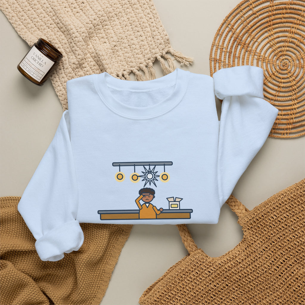 Homeowner Sweatshirt, Replaced One Kitchen Bulb, Now It's Three Warm Lights and One Very Bright One, Funny Kitchen Ceiling Crewneck
