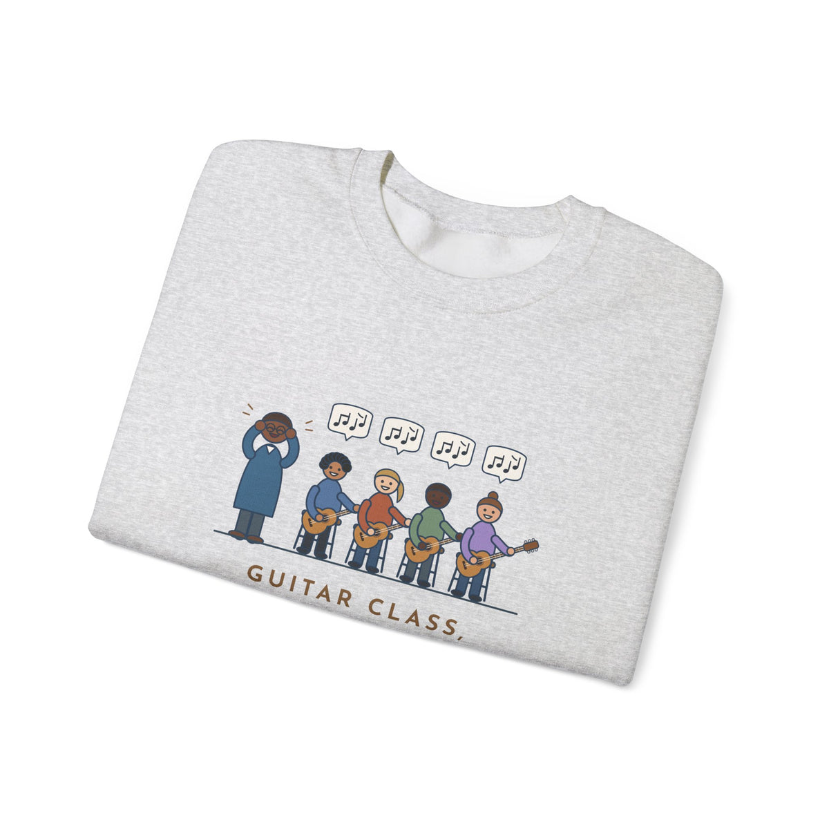 Guitar Class Teacher Crewneck Sweatshirt - Every Kid Found the Same Riff Music Teacher Gift