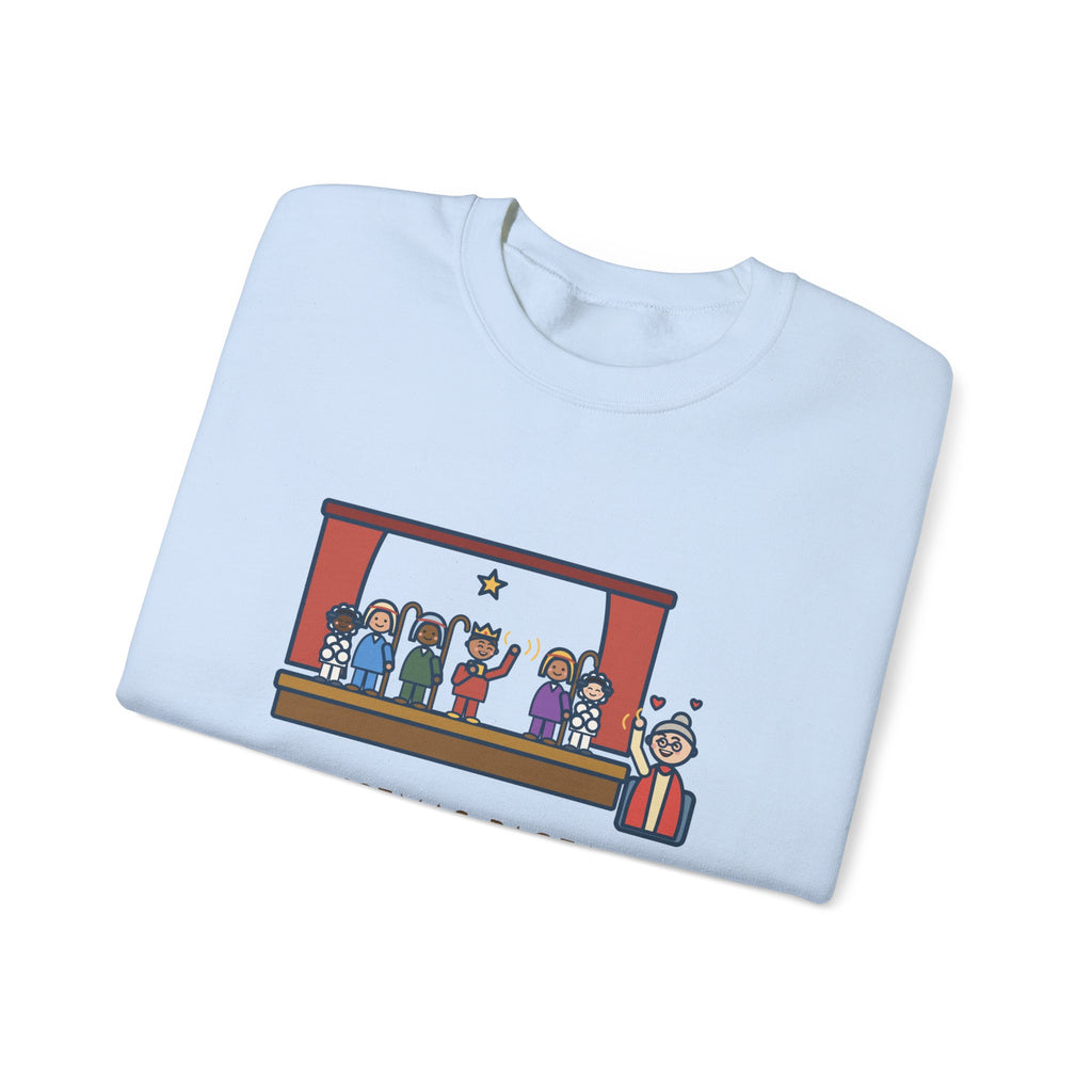 Christmas Pageant Sweatshirt, Three Shepherds, Two Sheep, One Wise Man Who Waved at Grandma the Whole Time, Funny Pageant Stage Crewneck