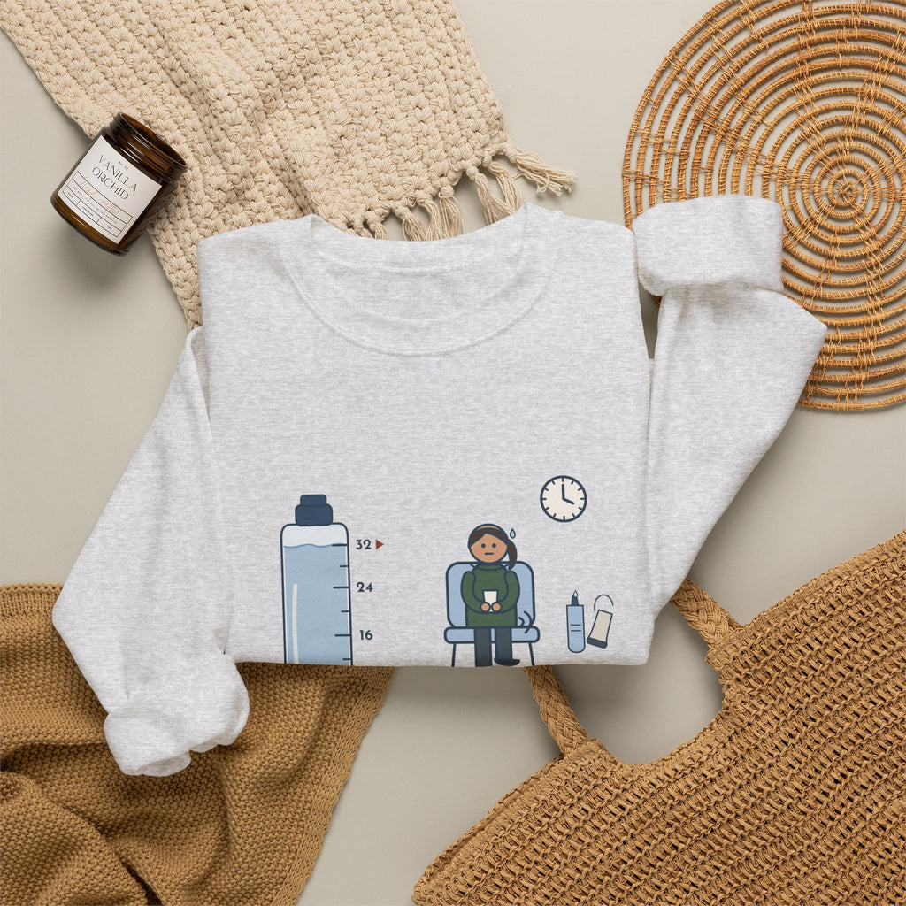 Ultrasound Tech Crewneck Sweatshirt - Drink 32 Ounces. Now Hold It Until I Call You.