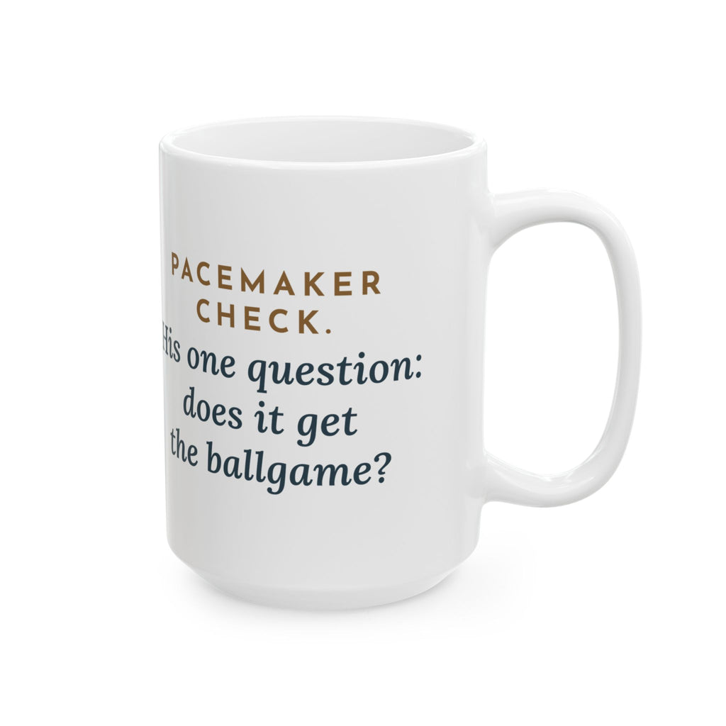 Large 15oz Cardiac Device Clinic Nurse Mug - Ballgame on the Pacemaker Nurse Gift