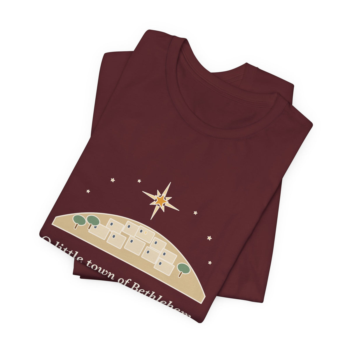 Brooks Quote T-Shirt, O Little Town of Bethlehem, Christmas Hill Town Star Tee