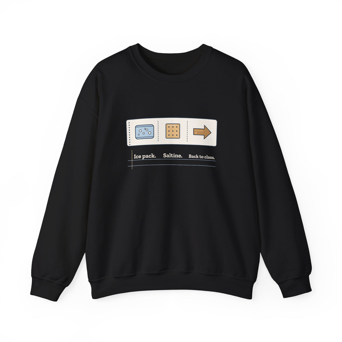 School Nurse Crewneck Sweatshirt - Ice Pack. Saltine. Back to Class. Gift