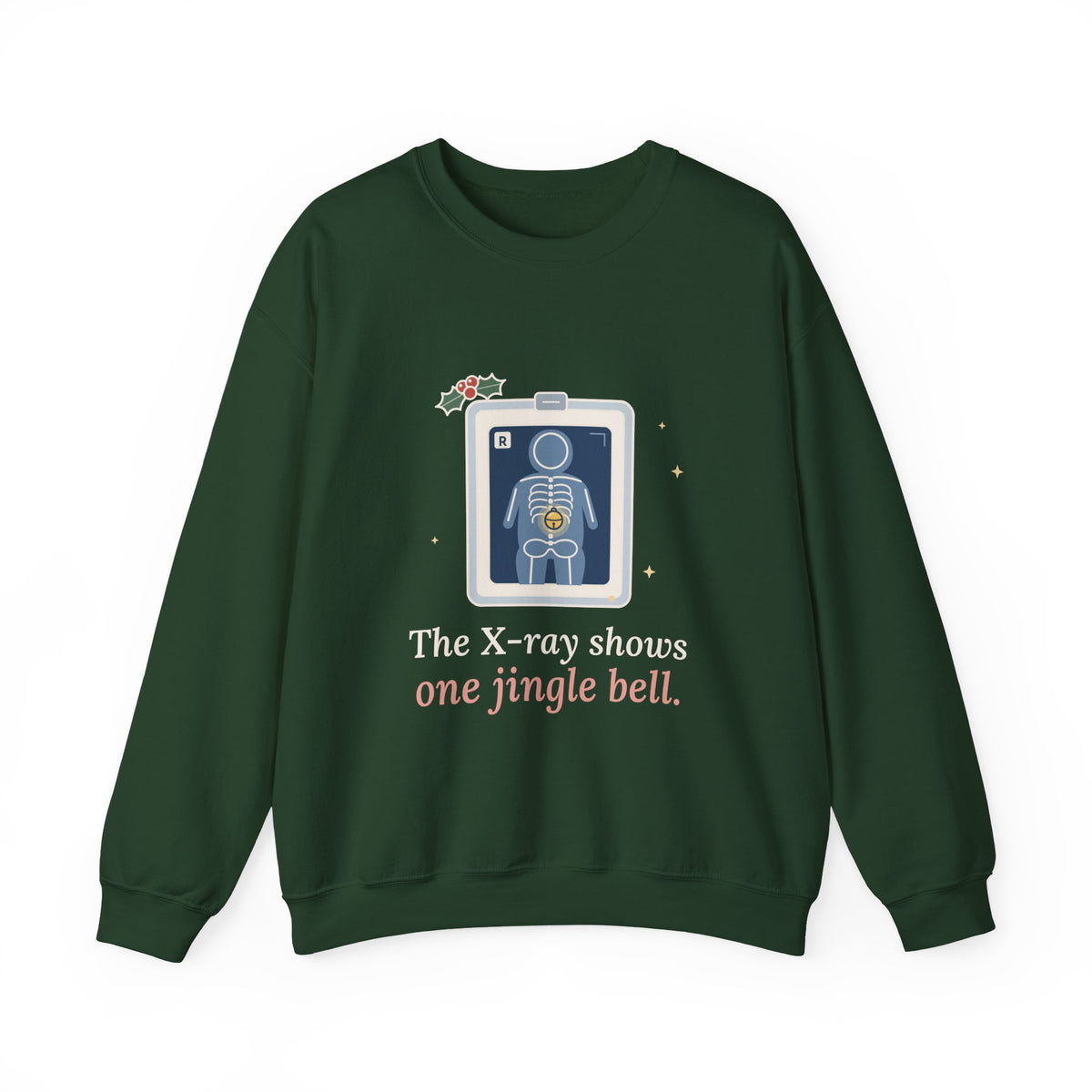 Peds ER Nurse Christmas Crewneck Sweatshirt - The X-Ray Shows One Jingle Bell