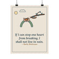 Dickinson Quote Poster, If I Can Stop One Heart From Breaking, Kindness Robin and Nest Wall Art
