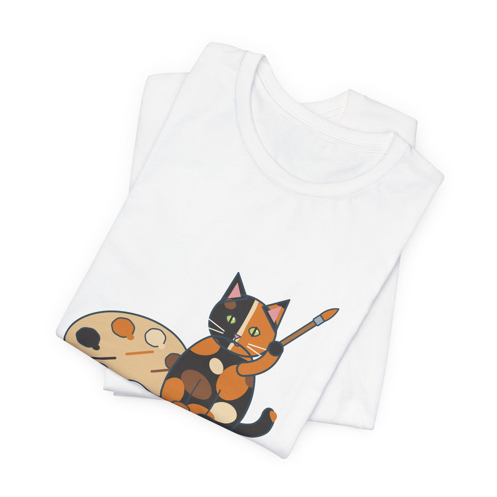 Tortoiseshell Cat T-Shirt - Made From Leftover Cat Colors Tortie Cat Tee