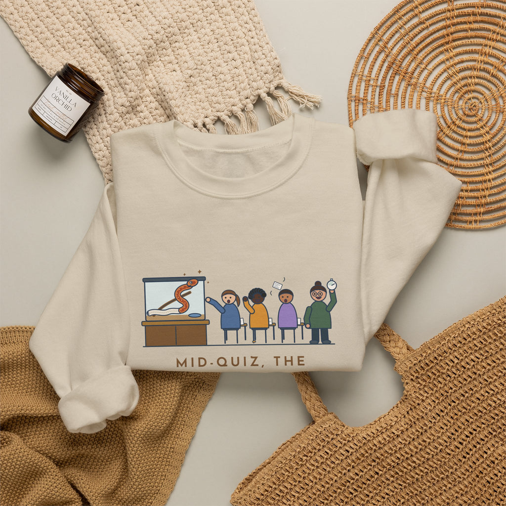 Zoology Teacher Crewneck Sweatshirt - Class Snake Shed During the Quiz