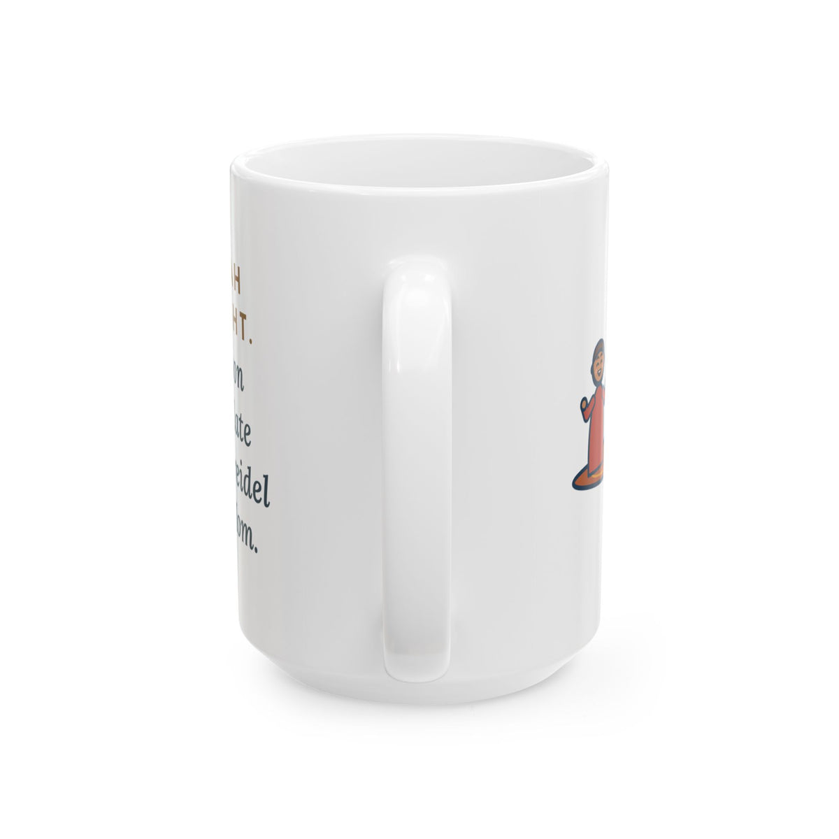 Grandpa Won Every Chocolate Coin with a Dreidel Older Than Mom 15oz Mug, Large Funny Hanukkah Game Night Coffee Mug
