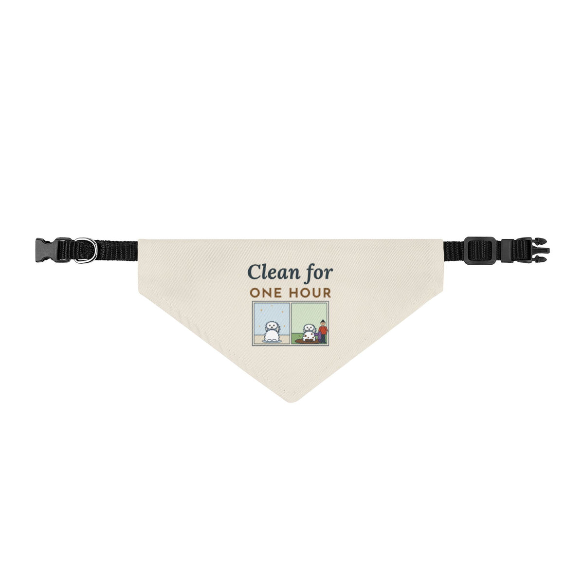 Coton de Tulear Bandana, Clean for One Hour, Clip-on Pet Bandana