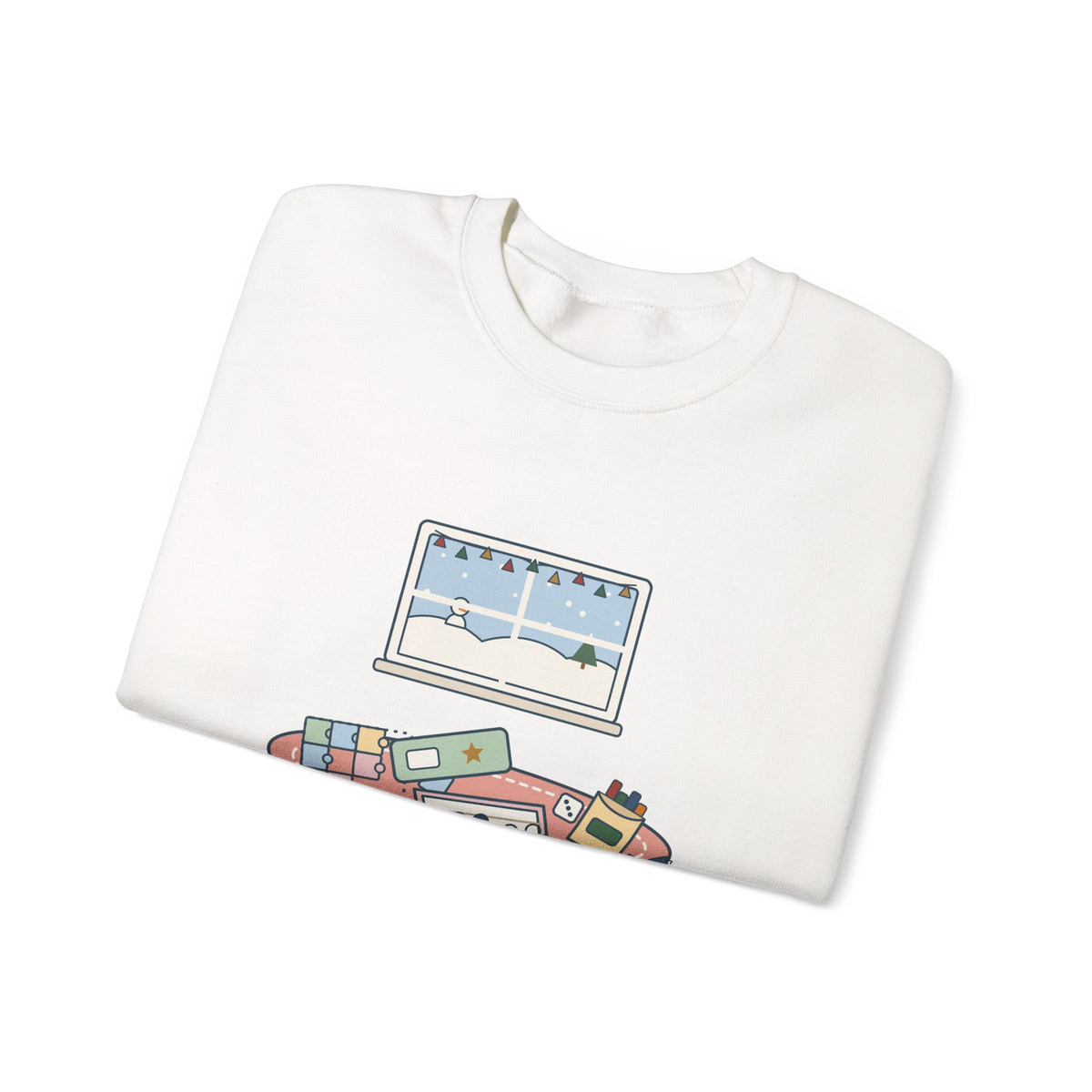 Elementary Teacher Crewneck Sweatshirt - Indoor Recess, Second Week. Send Board Games.