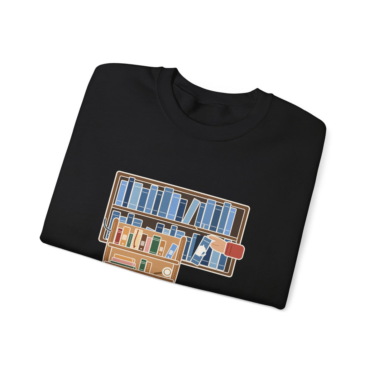 School Librarian Crewneck Sweatshirt - A Blue Book About a Dog. I'm On It.
