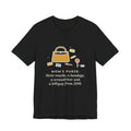 Funny Mom T-Shirt, Mom's Purse, Three Snacks, a Bandage, a Screwdriver and a Very Old Lollipop, Purse Flat-Lay Tee