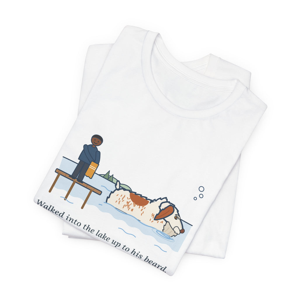 Spinone Italiano T-Shirt - Walked Into the Lake Up to His Beard, Stood There Thinking