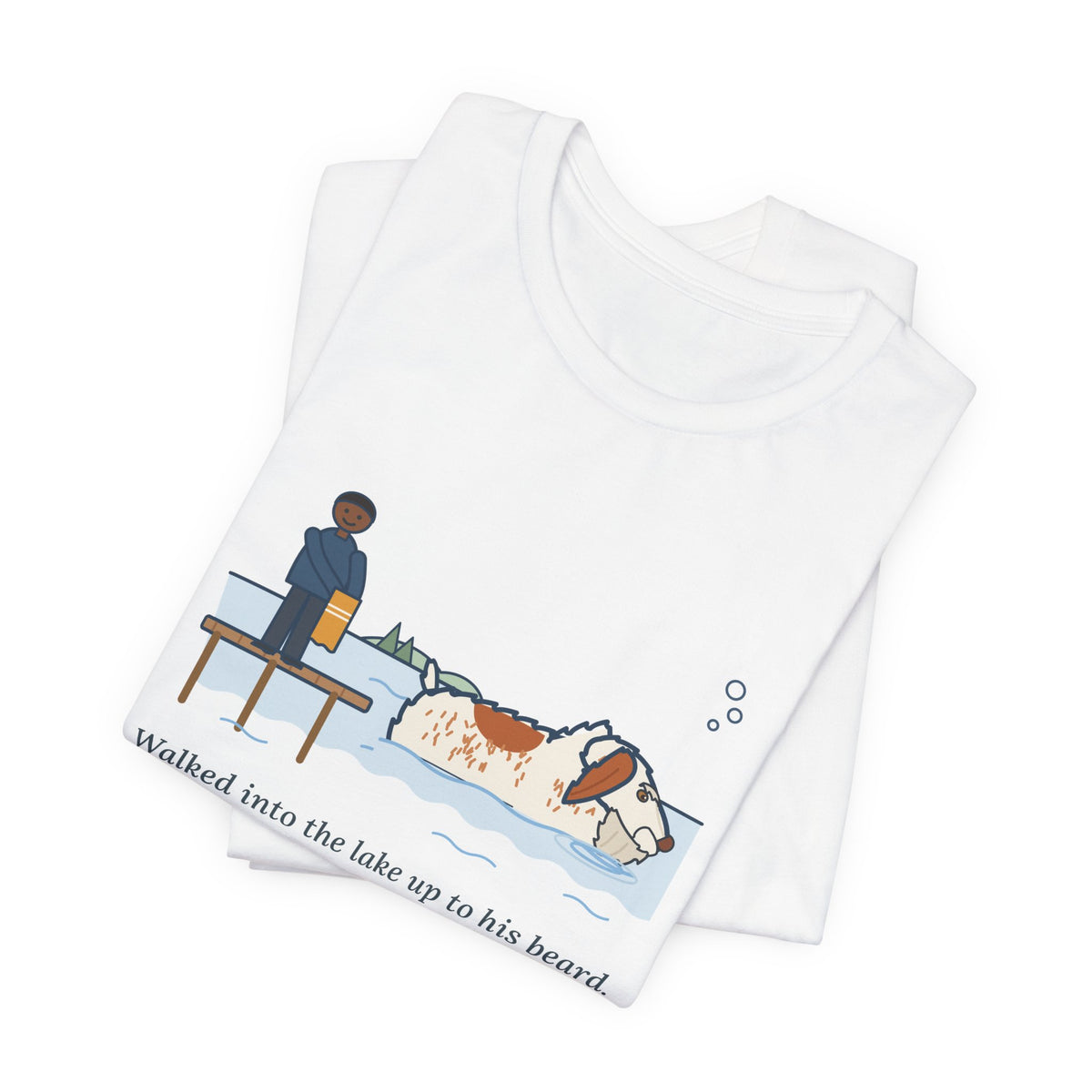 Spinone Italiano T-Shirt - Walked Into the Lake Up to His Beard, Stood There Thinking