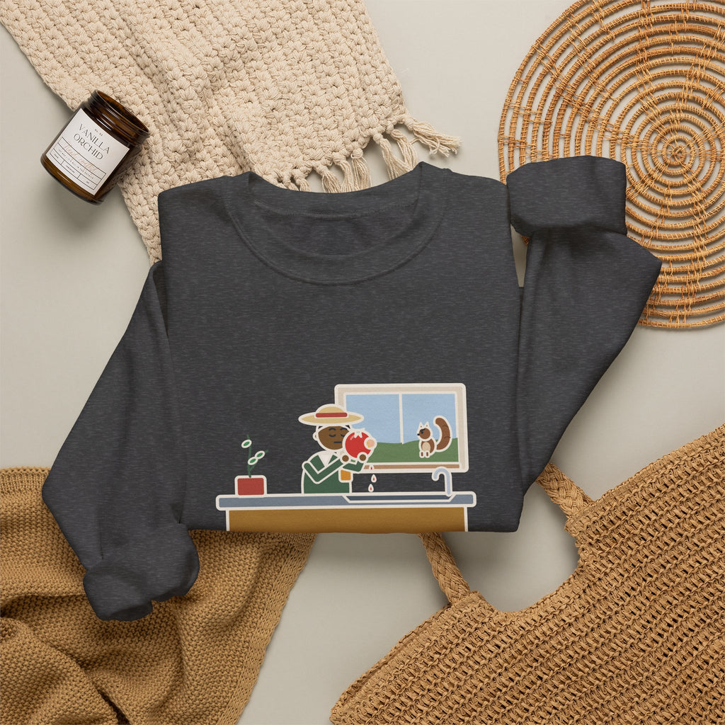 Saved One Tomato From the Squirrels Sweatshirt, Funny Gardener Crewneck with Sink Tomato