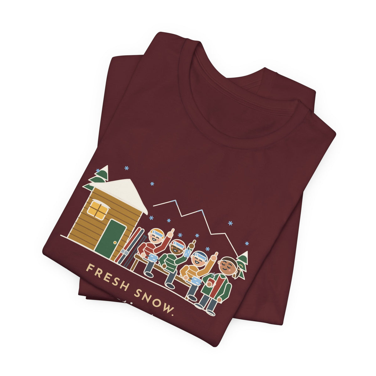 Ski Resort Clinic Nurse T-Shirt - Fresh Snow, Every Patient Says It Was the Last Run