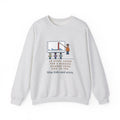 Statistics Teacher Crewneck Sweatshirt - Random Number Bar Chart Spike at Seven