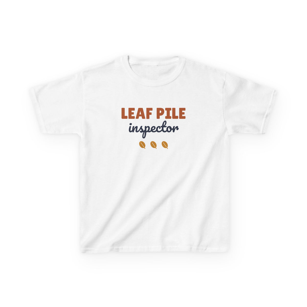 Leaf Pile Inspector Youth T-Shirt, Fall Kids Tee