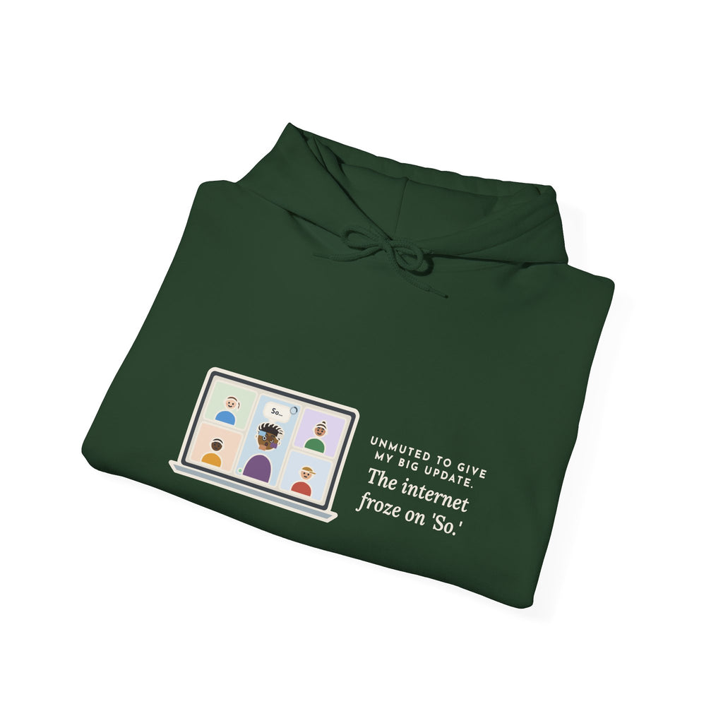 Funny Video Call Hoodie, Unmuted for My Big Update, The Internet Froze on So